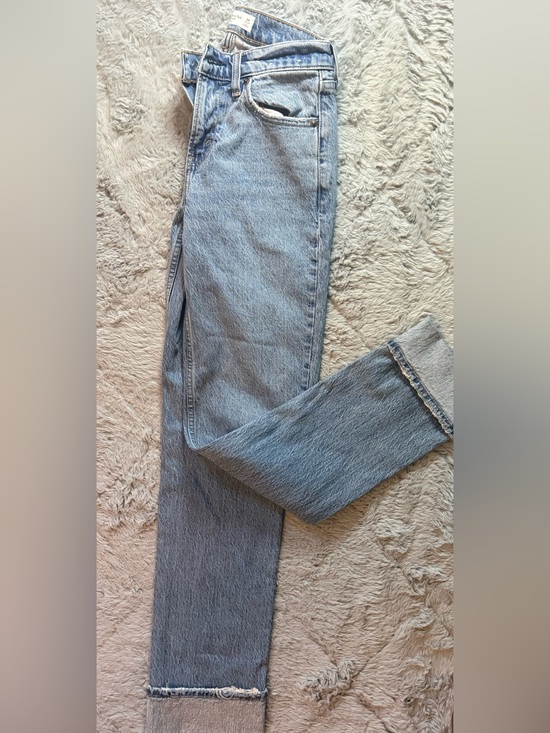 Abercrombie & Fitch Denim - Abercrombie & Fitch Blue 90’s Straight Leg mid rise cuffed jeans.